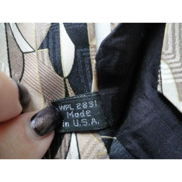 Vintage Men’s ZYLOS George Machado Geometric Tie 100% Italian Silk Made In USA - Picture 4 of 4